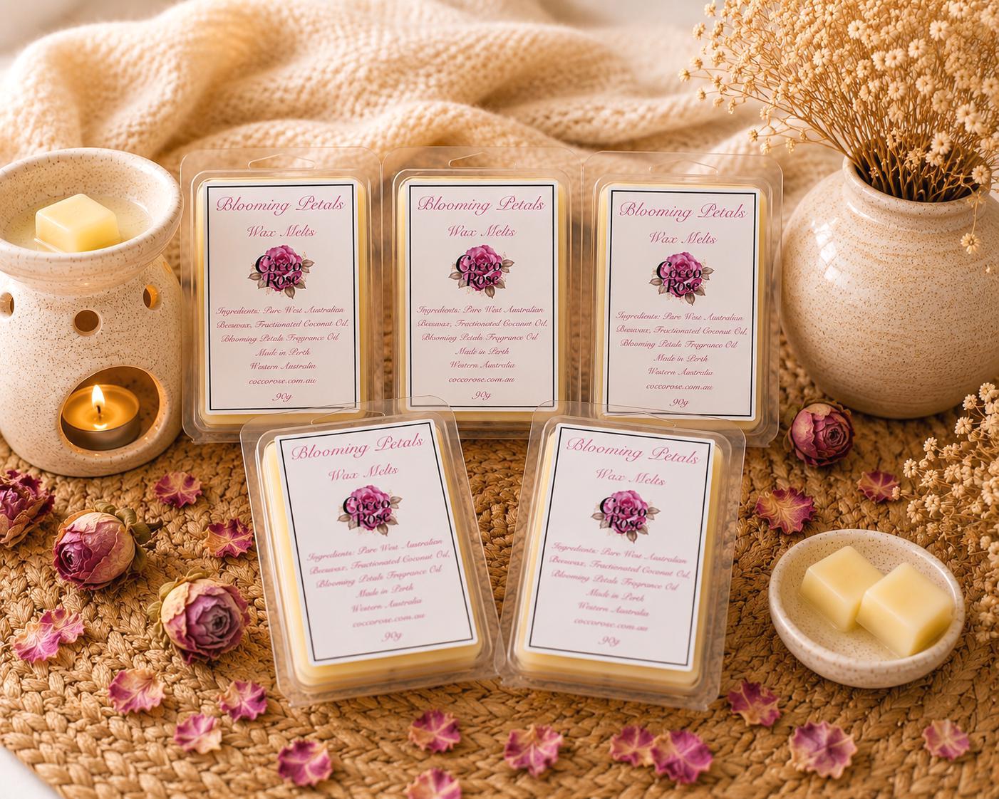 Floral Beeswax Melts | Rose, Peony, Jasmine Fragrance Oils |  Romantic Home Fragrance | Gift for Her | Handmade in Australia