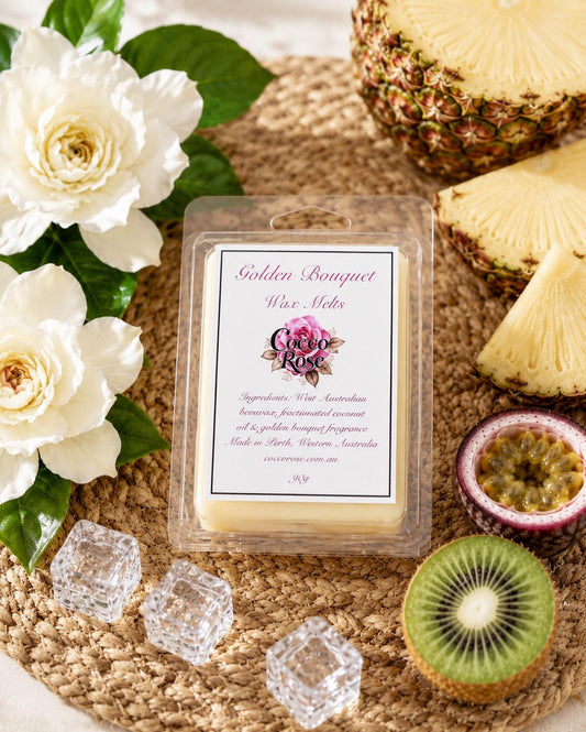 Tropical Beeswax Melts | Gardenia Pineapple Beeswax Melts | Floral Home Fragrance and Gifts | Handmade in Australia