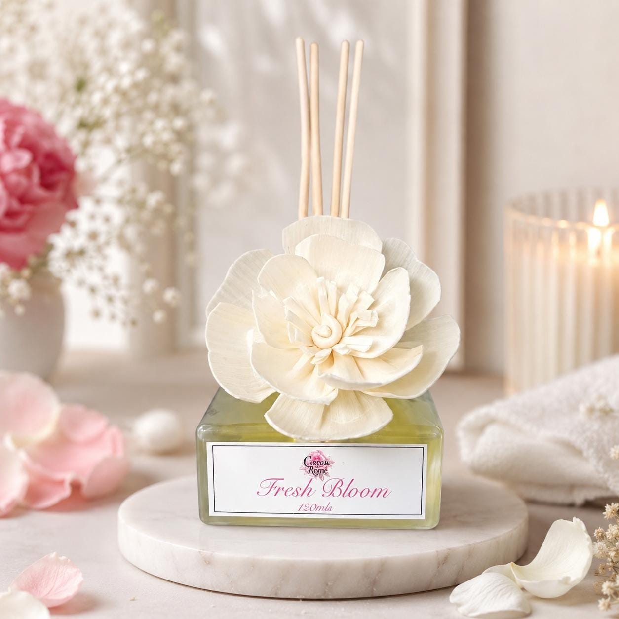 Botanical Reed Diffuser | Natural Home Fragrance | Sola Flower Diffuser | Long Lasting Room Fragrance | Gift for Home